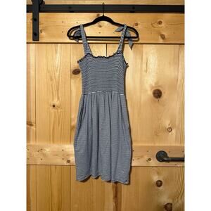 Toad and Co. Gemina Sleeveless Blue and White Striped Dress Size M